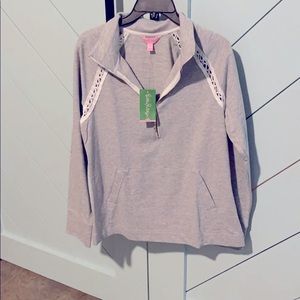 Lilly Pulitzer 1/4 zip grey - medium NWT